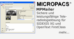 MICROPACS MPMailer Teleradiologie für SIDEXIS und FirstClass