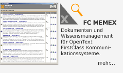 FirstClass MEMEX, digitale Bibliothek und Wissensmanagement für FirstClass (FC MEMEX)